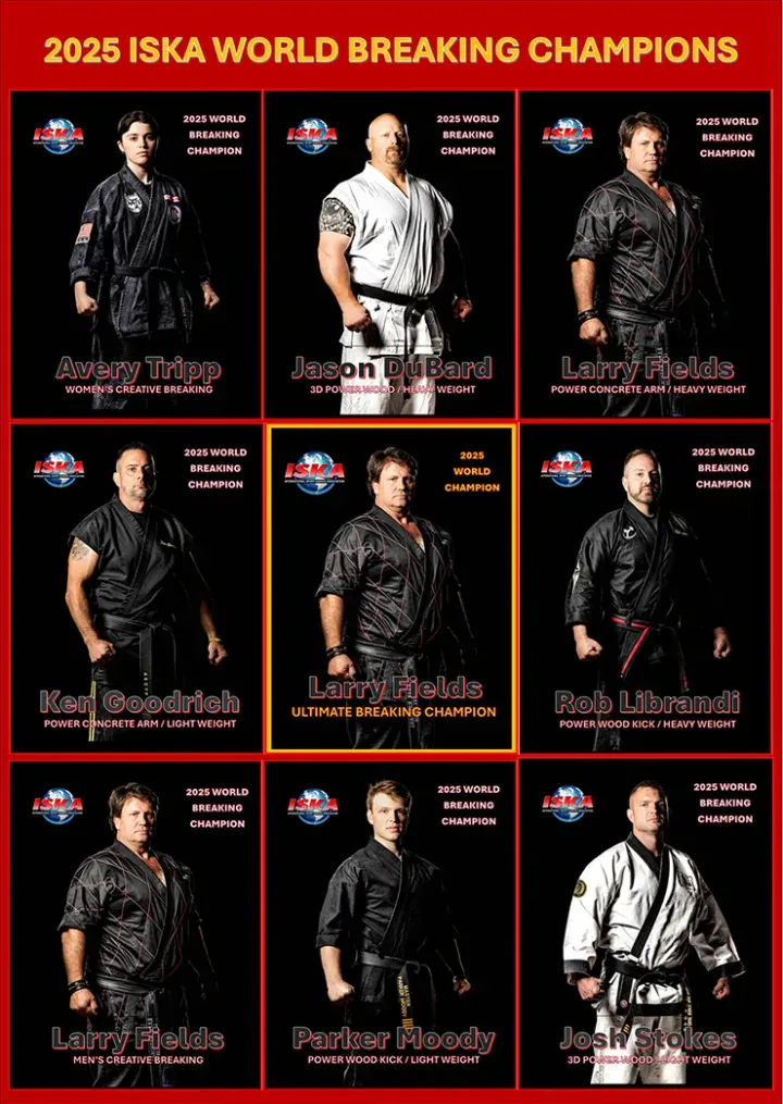 Official ISKA Breaking Champions results sheet 1