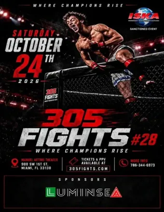 Official flyer for 305 Fights 28