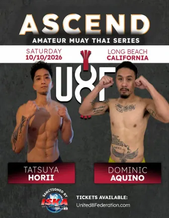 Official flyer for Ascend Amateur Muay Thai Series