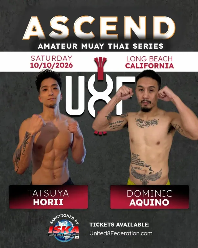 Official flyer for Ascend Amateur Muay Thai Series