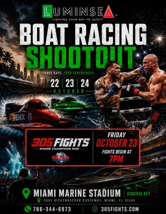 Official flyer for Boat Racing Shootout
