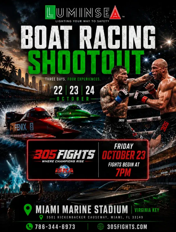 Official flyer for Boat Racing Shootout
