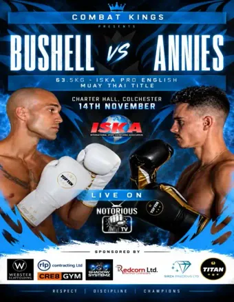 Official flyer for Combat Kings Bushell vs Annies