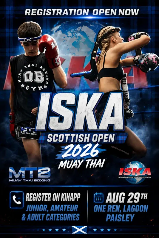 Official flyer for ISKA Scottish Open 2026