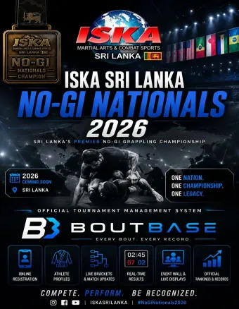 Official flyer for ISKA Sri Lanka No-Gi Nationals