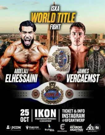 Official flyer for ISKA World Title Fight