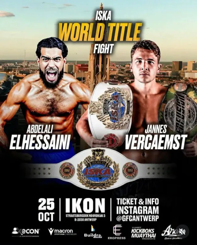 Official flyer for ISKA World Title Fight