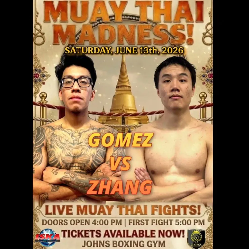 Official flyer for Muay Thai Madness