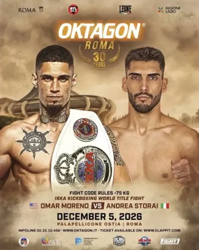 Official flyer for Oktagon Roma 30 Years