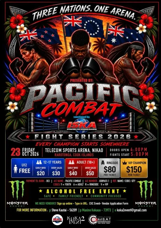 Official flyer for Pacific Combat Fight Series
