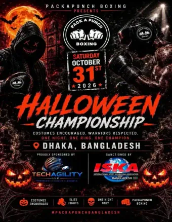 Official flyer for Packapunch Halloween Championship