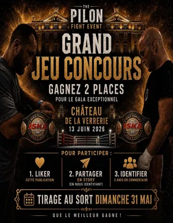 Official flyer for Pilon Fight Event Grand Jeu Concours