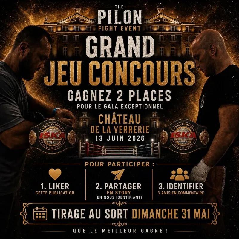 Official flyer for Pilon Fight Event Grand Jeu Concours