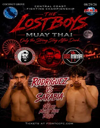 Official flyer for The Lost Boys Muay Thai