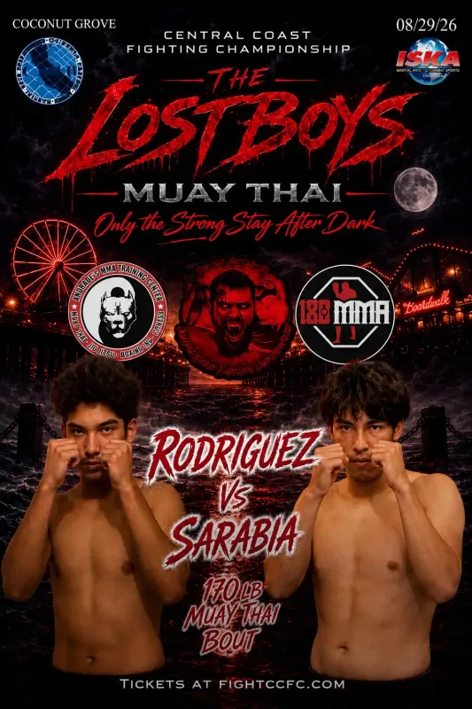 Official flyer for The Lost Boys Muay Thai
