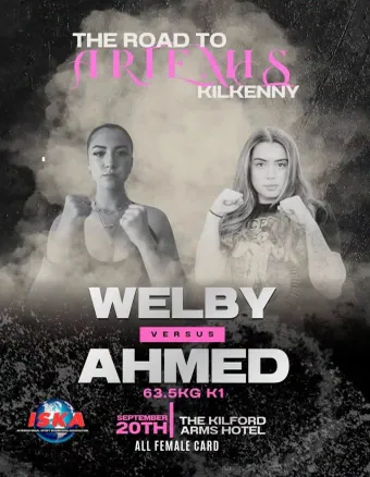 Official flyer for The Road to Greatness: Welby vs Ahmed