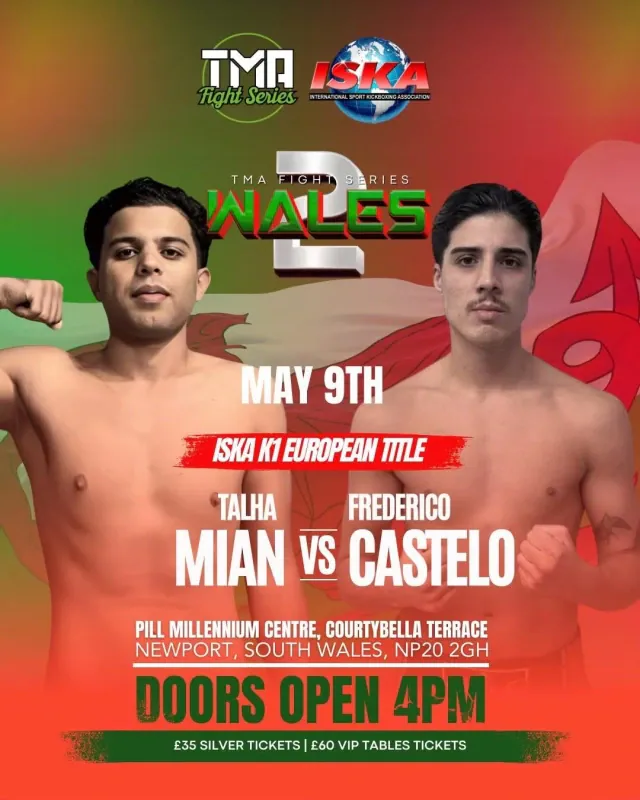 Official flyer for TMA Fight Series Wales 2