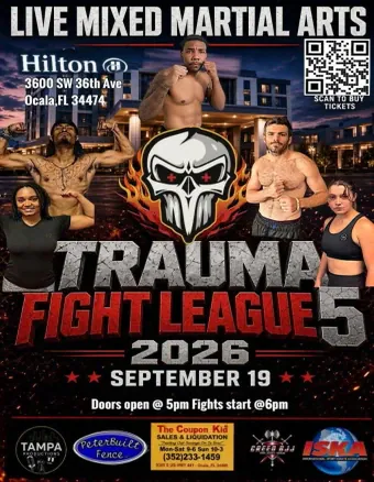 Official flyer for Trauma Fight League 5