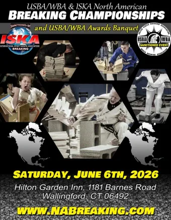 Official flyer for USBA WBA and ISKA North American Breaking Championships