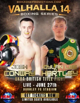 Official flyer for Valhalla 14 Boxing Series
