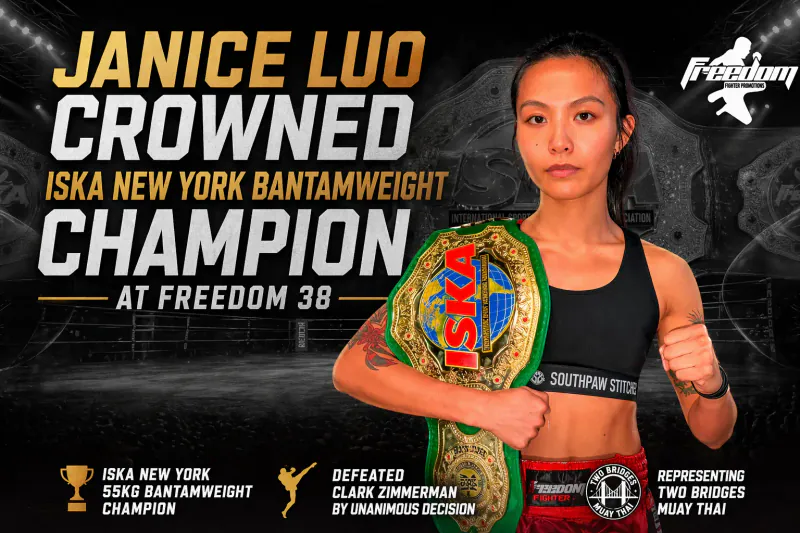Janice Luo Crowned ISKA New York Bantamweight Champion at Freedom 38