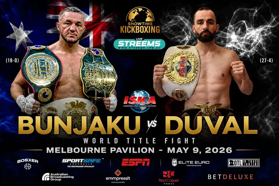 Bunjaku vs Duval Set for Explosive ISKA World Title Clash at Showtime Kickboxing
