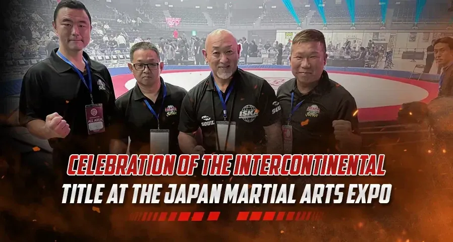 Celebration of the Intercontinental Title at the Japan Martial Arts Expo