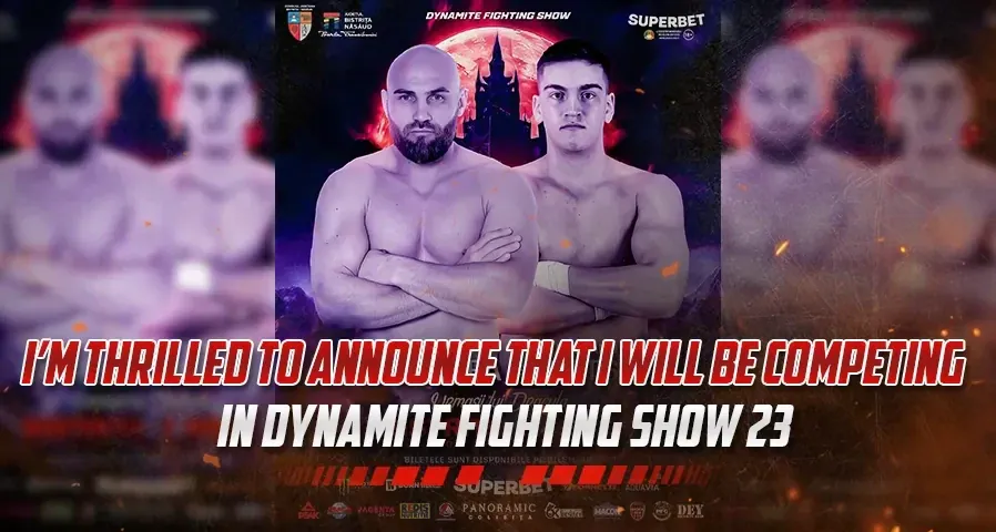 I’m thrilled to announce that I will be competing in Dynamite Fighting