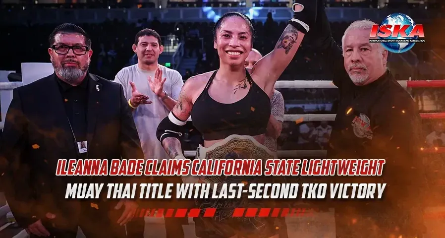 Leanna Bade Claims California State Lightweight Muay Thai Title with Last-Second TKO Victory