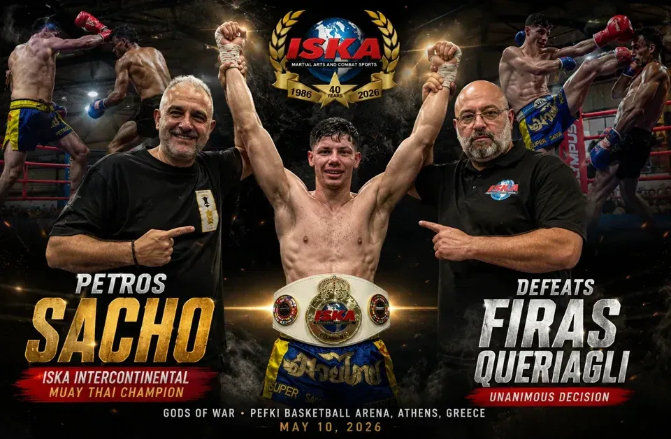 Petros Sacho Captures ISKA Intercontinental Muay Thai Title in Athens