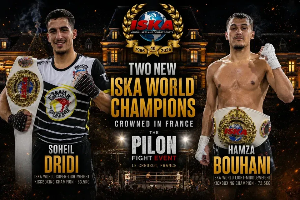 Two New ISKA World Champions Crowned at The Pilon Fight Event in France